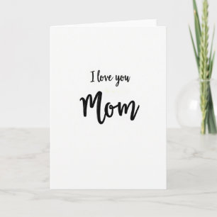 Je t'aime maman carte d'art simple