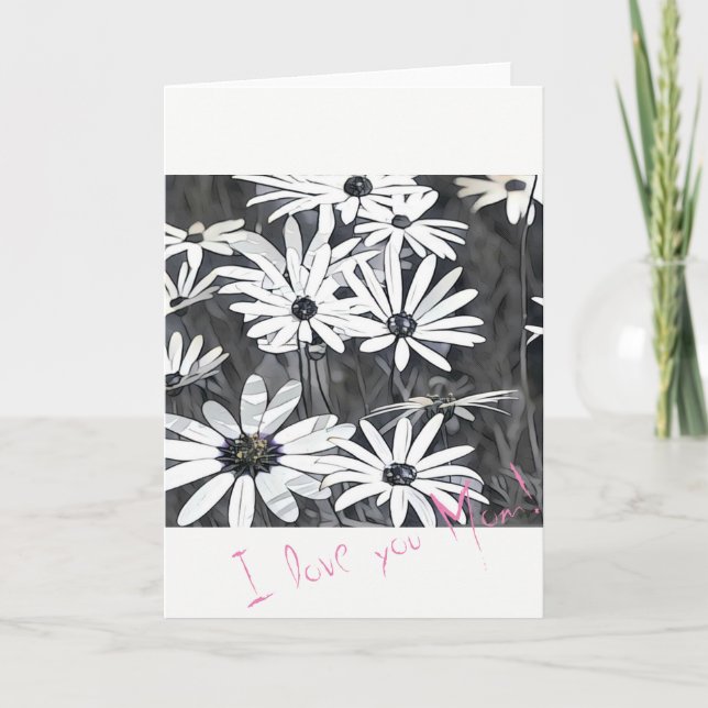 Je t'aime Maman Carte de vœux (Devant)