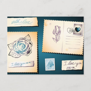 Je t'aime maman, carte postale