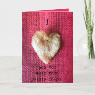 Je t'aime maman chips cartes cardiaques