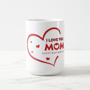 Je t'aime Maman Joyeux Fête des Mères Café Mug