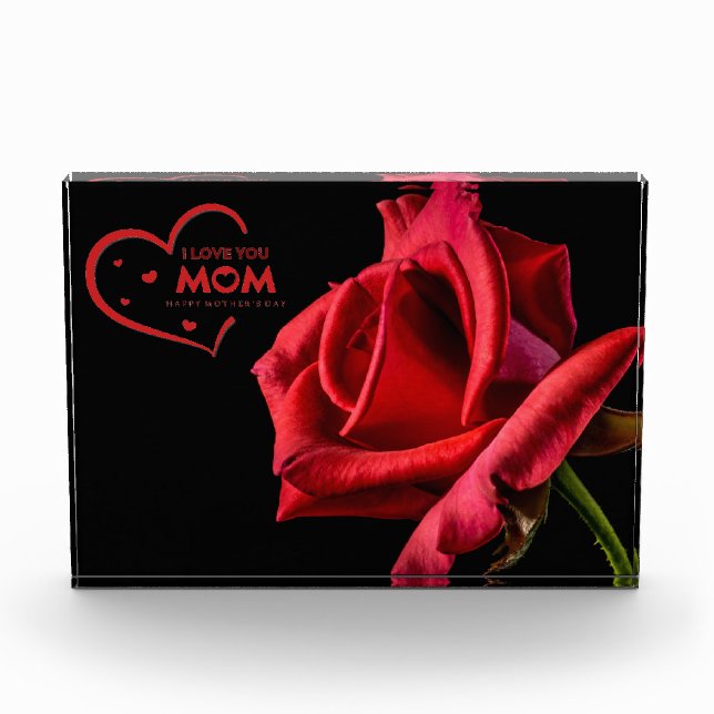 Je t'aime Maman Rouge Rose Bloc photo (Devant)