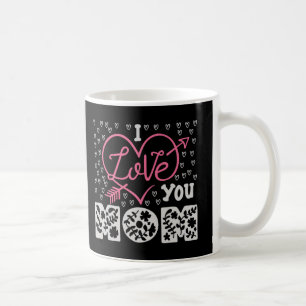 Je t'aime maman Tasse à café en forme de cœur flor