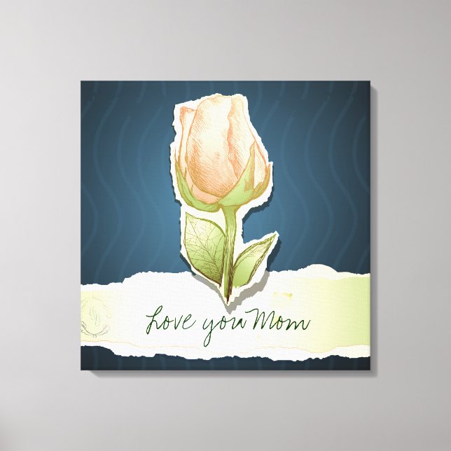 Je t'aime maman, toile (Recto)