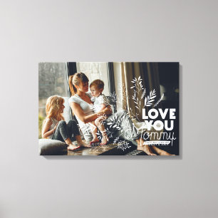 Je t'aime Maman   Toile de photo pour la fête des 