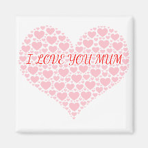 Je t'aime mon aimant frigo maman
