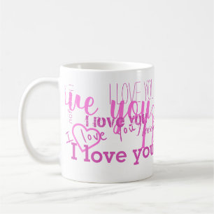 Je T'Aime 💗 Mug Blanc Violet