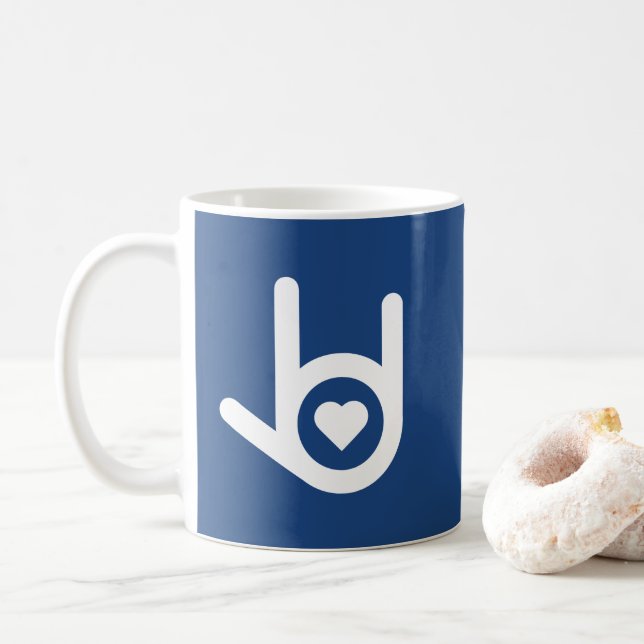 Je T'Aime, Mug Bleu (Avec donut)