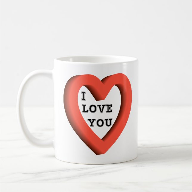 Je T'Aime Mug De Café (Gauche)