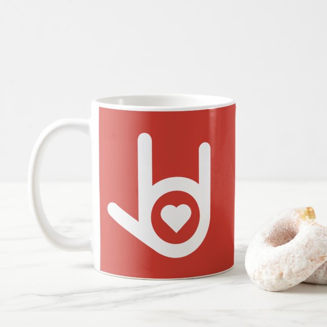 Je T'Aime, Mug Rouge (Avec donut)