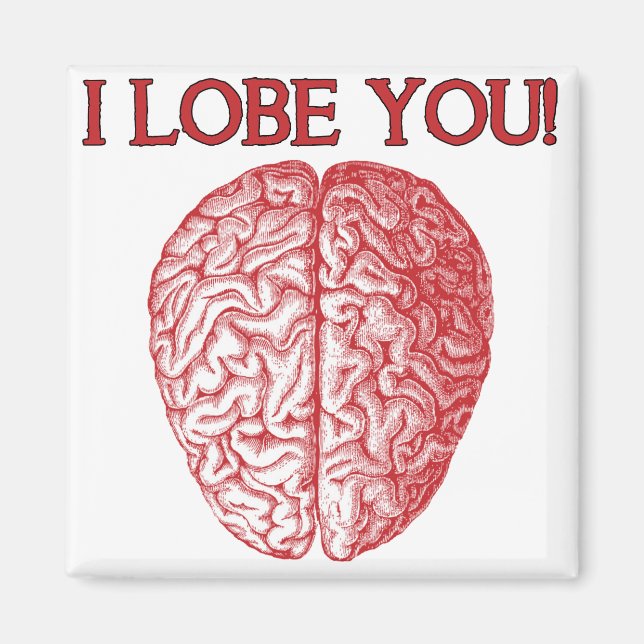 Je t'aime Nerd Geek Aimer Funny Frigo Magnet (Devant)