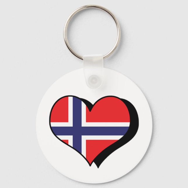 Je t'aime Norvège Porte-clés (Recto)