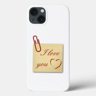 Je t'aime - Note romantique - coque iphone Coque