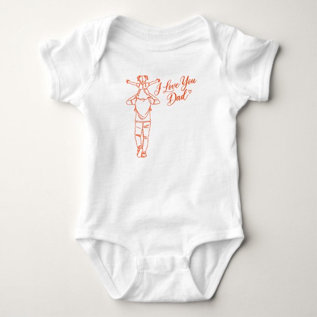 Je t'aime Papa Body bébé (Devant)