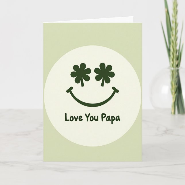 Je t'aime Papa Carte Simple (Devant)
