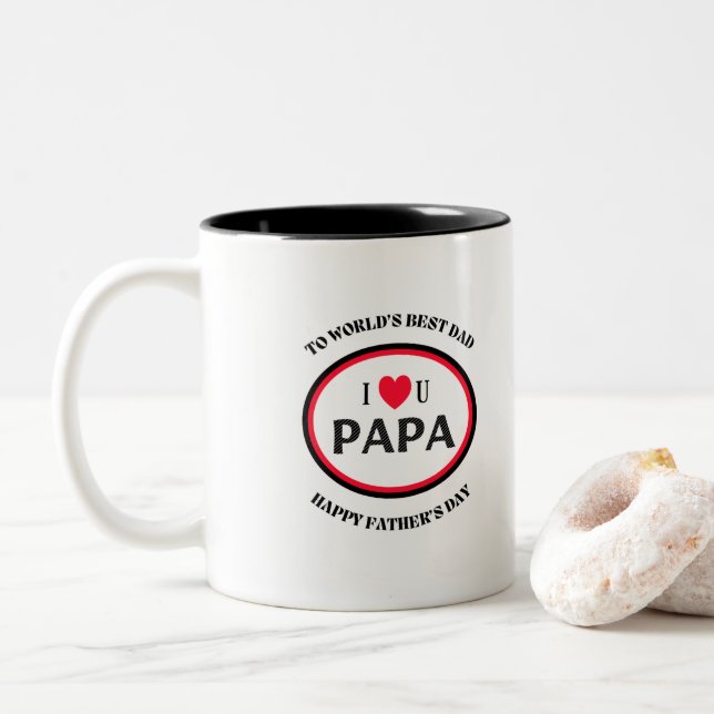 je t'aime papa mug de la fête des pères (Avec donut)