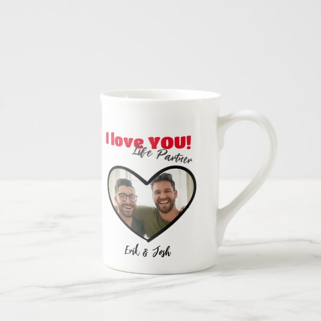 Je T'Aime, Partenaire, Couples Mug (Droite)
