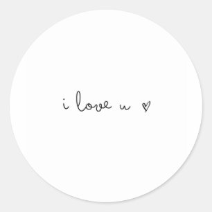 je t'aime petit autocollant