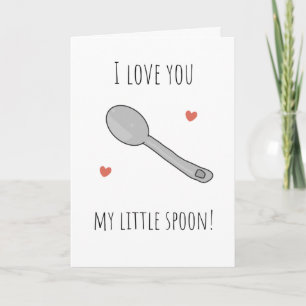 Je t'aime petite cuillère carte de la Saint-Valent