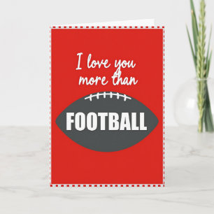 Je t'aime plus que carte de football