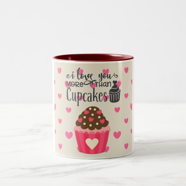 Je T'Aime Plus Que Cupcakes Coffee Mug (Centre)