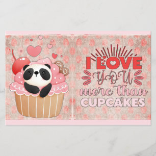 Je T'Aime Plus Que Des Cupcakes Panda Valentines