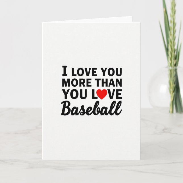 Je t'aime plus que la carte de baseball (Devant)