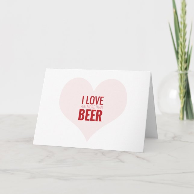 Je t'aime plus que la carte de Saint-Valentin de (Devant)