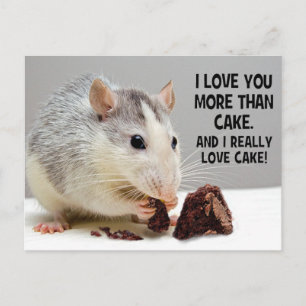 Je T'Aime Plus Que La Carte Postale Pet Rat De Gât