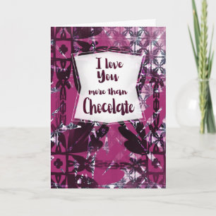 Je t'aime plus que le chocolat – Carte d'anniversa