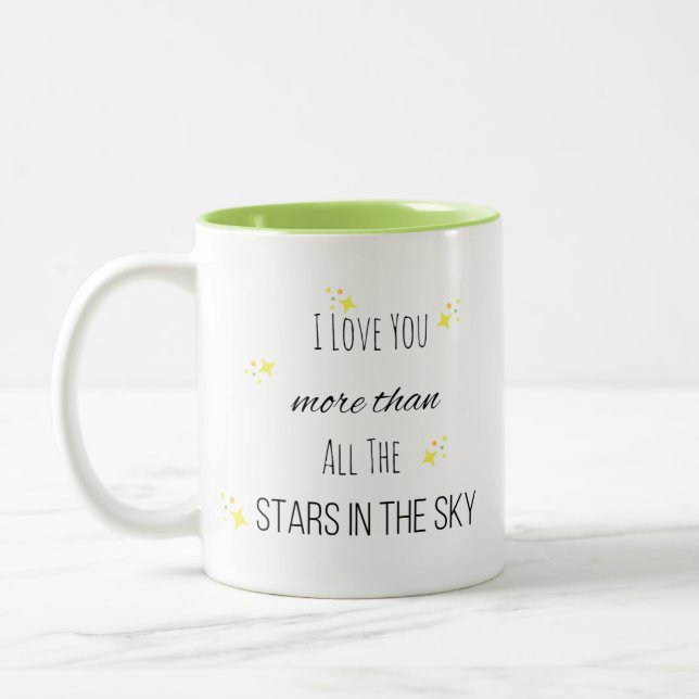 Je T'Aime Plus Que Les Étoiles Dans Le Ciel Mug (Gauche)