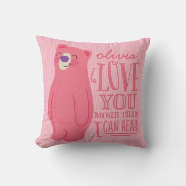 Je t'aime plus que moi peux soutenir le coussin (Recto)