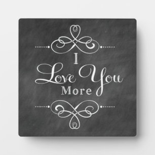 Je T'Aime Plus Style Plaque Chalkboard