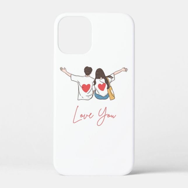 ❤️ Je t'aime pour toujours - Éléphant Coque iPhone (Verso)