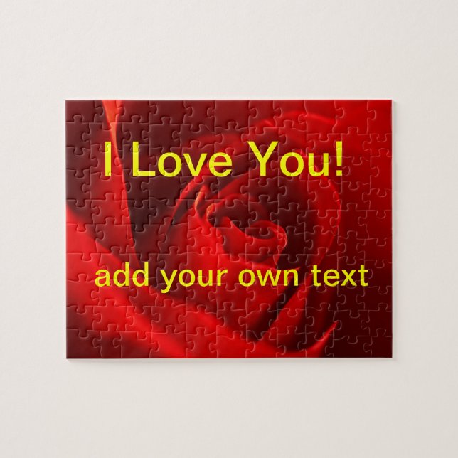 Je t'aime puzzle rose (Horizontal)