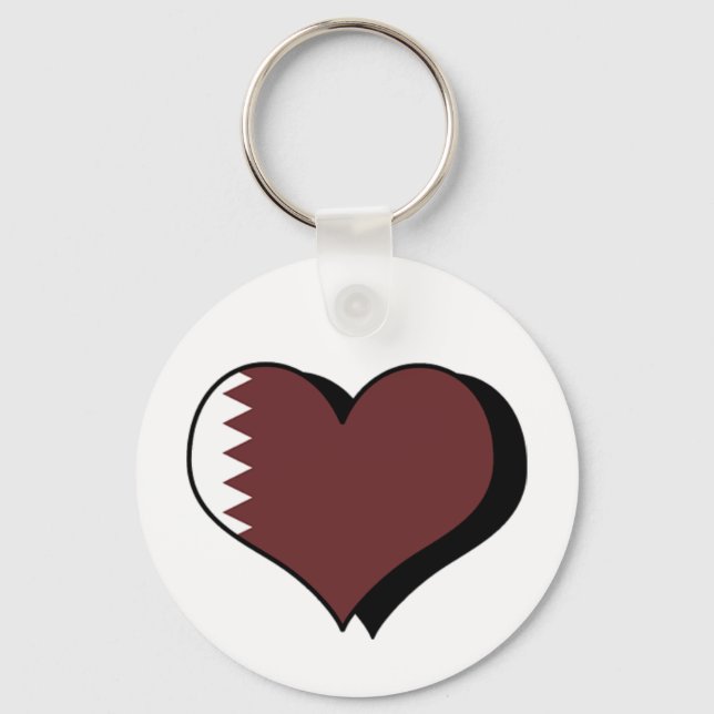 Je t'aime Qatar Porte-clés (Recto)
