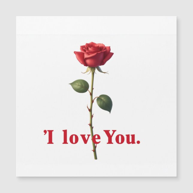 Je t'aime Rose Design Romantique (Devant)
