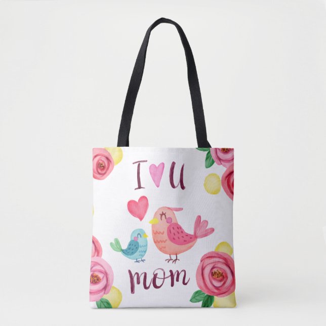 Je t'aime sac fourre-tout au jour de mère de maman (Devant)