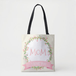 Je t'aime sac fourre-tout au jour de mère de maman