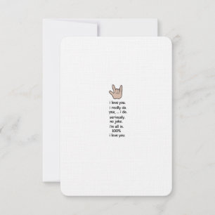 Je t'aime ..sérieusement .. Carte