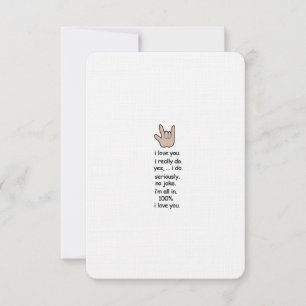 Je t'aime ..sérieusement .. Carte