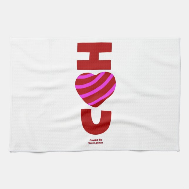 Je T'Aime Serviette De Cuisine (Horizontal)