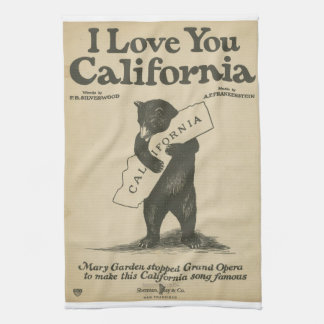 Je t'aime serviette de la Californie