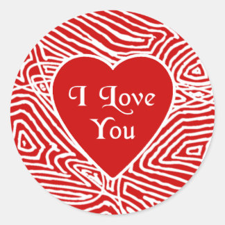 Je T'Aime Stickers Coeur