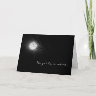 Je t'aime sur la Lune et la Carte de voeux de reto