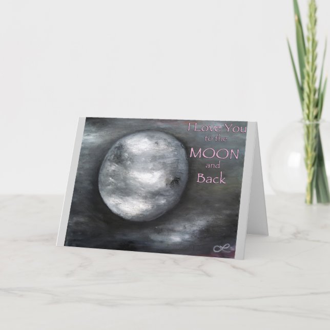 Je t'aime sur la Lune et la Carte de voeux de reto (Devant)