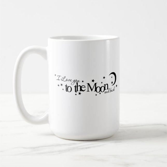 Je T'Aime Sur La Lune Et La Mug De Retour (Gauche)