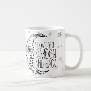 "Je t'aime sur la Lune et le dos" Mug
