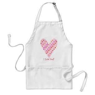 Je t'aime tablier de coeurs