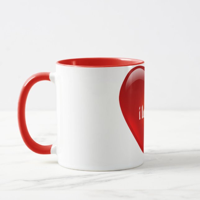 je t'aime tasse de coeur (Gauche)